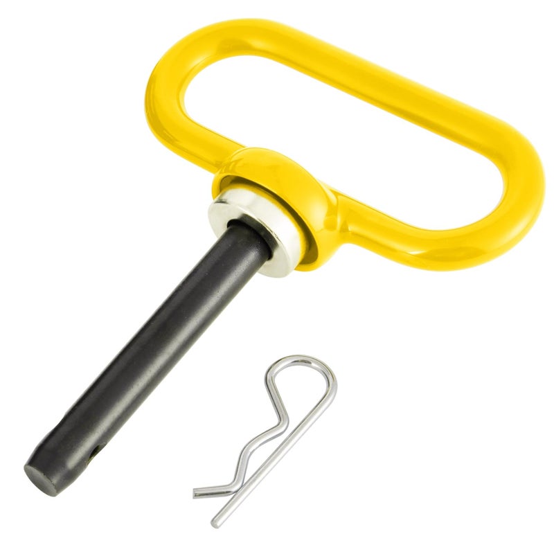 joytrace Magnetic Hitch Pin - Heavy Duty Ultra Strong Neodymium Magnet Trailer Gate Pin for Easy One-Handed Hook On & Off, for Lawn Mower Trailer Hitch Pin and Tow Behind Attachments ( Yellow） - Image 1